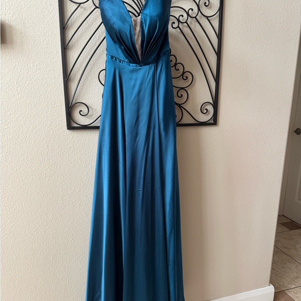 Betsy & Adam Deep Blue Maxi Dress